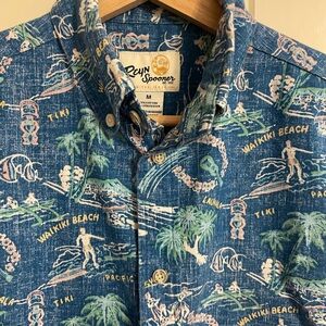 Reyn Spooner Blue Hawaiian Print